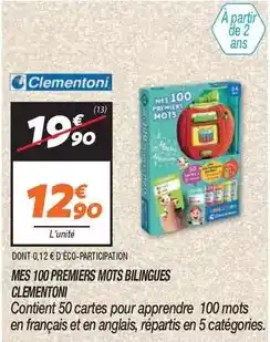 Netto Clementoni - mes 100 premiers mots bilingues offre