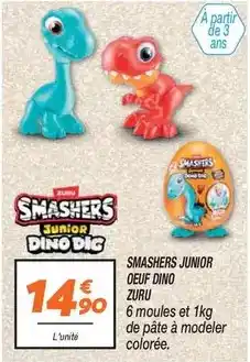 Netto Zuru - smashers junior oeuf dino offre