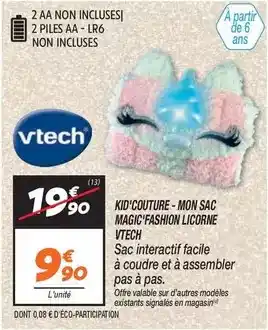 Netto Vtech - kid'couture-mon sac magic'fashion licorne offre
