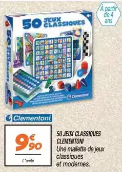 Netto Clementoni - 50 jeux classiques offre