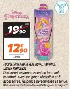 Netto Disney - poupée spin and reveal royal raiponce offre