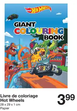 Zeeman HOT WHEELS Livre de coloriage offre