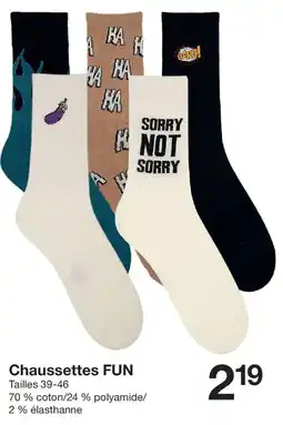 Zeeman Chaussettes fun offre