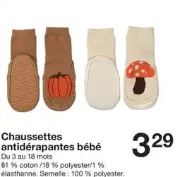 Zeeman Chaussettes antidérapantes bébé offre