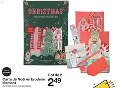 Zeeman Carte de Noël en broderie diamant offre