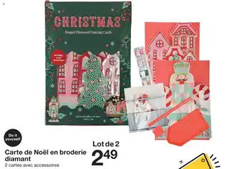 Zeeman Carte de Noël en broderie diamant offre