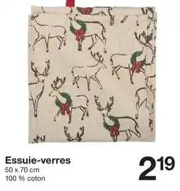 Zeeman Essuie-verres 50 x 70 cm offre