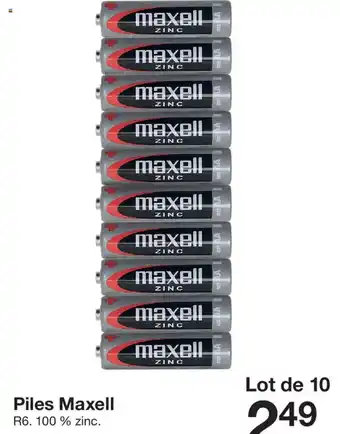 Zeeman MAXELL Piles offre
