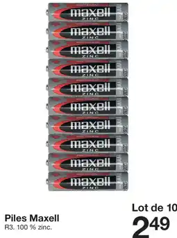 Zeeman MAXELL Piles offre