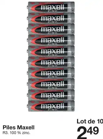 Zeeman MAXELL Piles offre