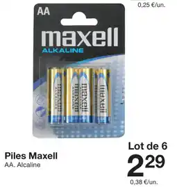 Zeeman MAXELL Piles offre