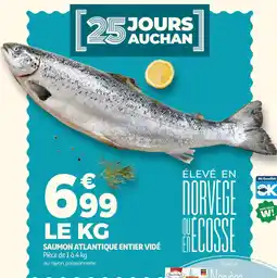 Auchan Saumon atlantique entier vidé offre