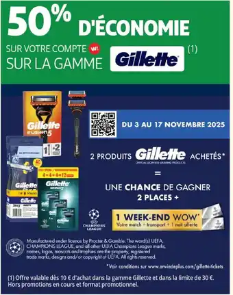 Auchan GILLETTE Sur la gamme offre