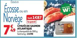 Auchan 4 pavés de saumon atlantique offre