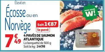 Auchan 4 pavés de saumon atlantique offre