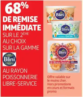 Auchan BLINI Sur la gamme au rayon poissonnerie libre-service offre