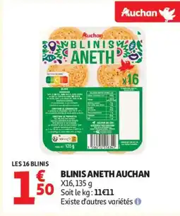 Auchan AUCHAN Blinis aneth x16 offre