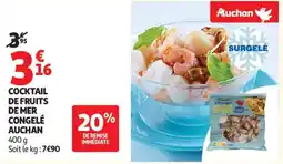 Auchan AUCHAN Cocktail de fruits de mer congelé offre