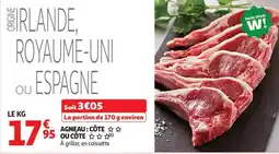 Auchan Agneau côte ou cote offre