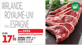 Auchan Agneau côte ou cote offre