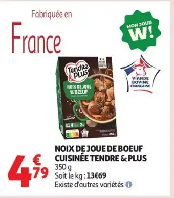Auchan TENDRE & PLUS Noix de joue de boeuf cuisinée offre