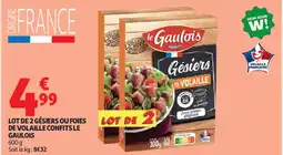 Auchan LE GAULOIS Lot de 2 gésiers ou foies de volaille confits offre