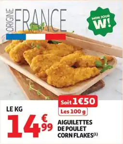 Auchan Aiguilettes de poulet corn flakes offre