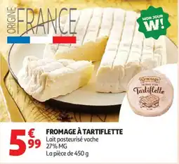 Auchan Fromage à tartiflette offre