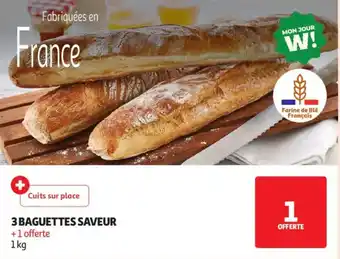 Auchan 3 baguettes saveur offre