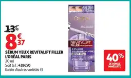 Auchan L'ORÉAL PARIS Sérum yeux revitalift filler offre