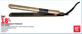 Auchan Lisseur céramique et tourmaline 3963 - bronze offre