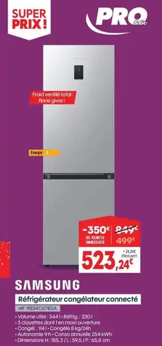 SAMSUNG Réfrigérateur congélateur connecté