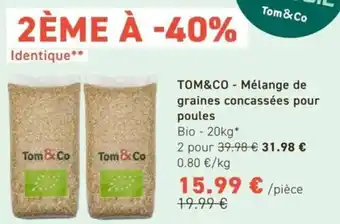 Tom&Co TOM&CO - Mélange de graines concassées pour poules offre