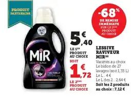 Hyper U MIR Lessive raviveur offre