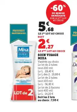 Hyper U MIXA Soin visage offre