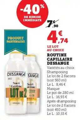 Hyper U DESSANGE Routine capillaire offre