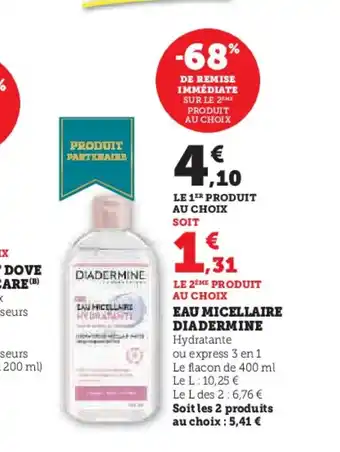 Hyper U DIADERMINE Eau micellaire offre