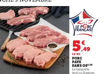 Hyper U Porc pave sans os offre