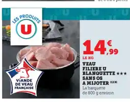 Hyper U Veau filiere u blanquette sans os a mijoter offre