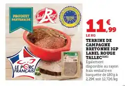 Hyper U Terrine de campagne bretonne igp label rouge tallec offre