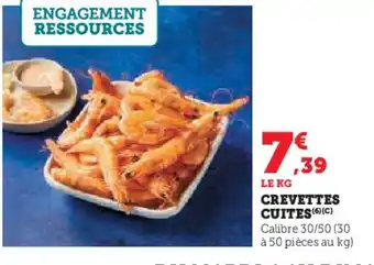 Hyper U Crevettes cuites offre