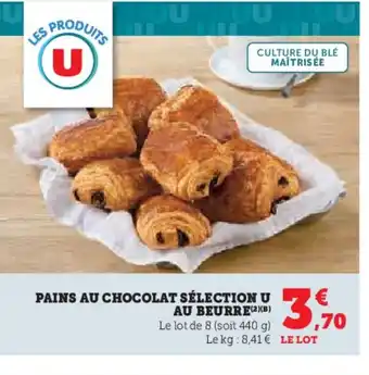 Hyper U Pains au chocolat sélection u au beurre offre