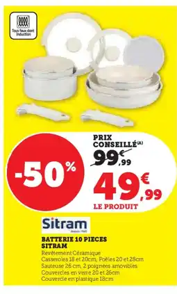 Hyper U SITRAM Batterie 10 pieces offre