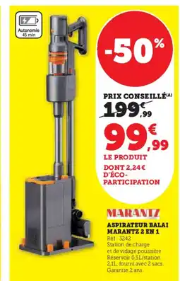 Hyper U MARANTZ Aspirateur balai 2 en 1 offre