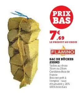 Hyper U FLAMINO Sac de buches 25dm3 offre