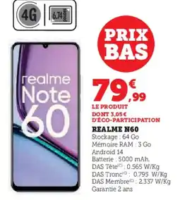 Hyper U REALME N60 offre
