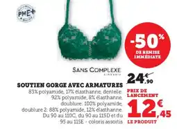 Hyper U SANS COMPLEXE Soutien gorge avec armatures offre