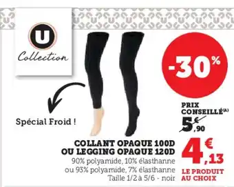 Hyper U Collant opaque 100d ou legging opaque 120d offre
