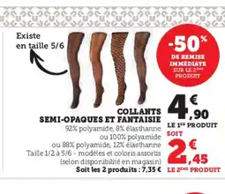 Hyper U Collants semi-opaques et fantaisie offre