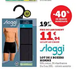 Hyper U SLOGGI Lot de 2 boxers homme offre